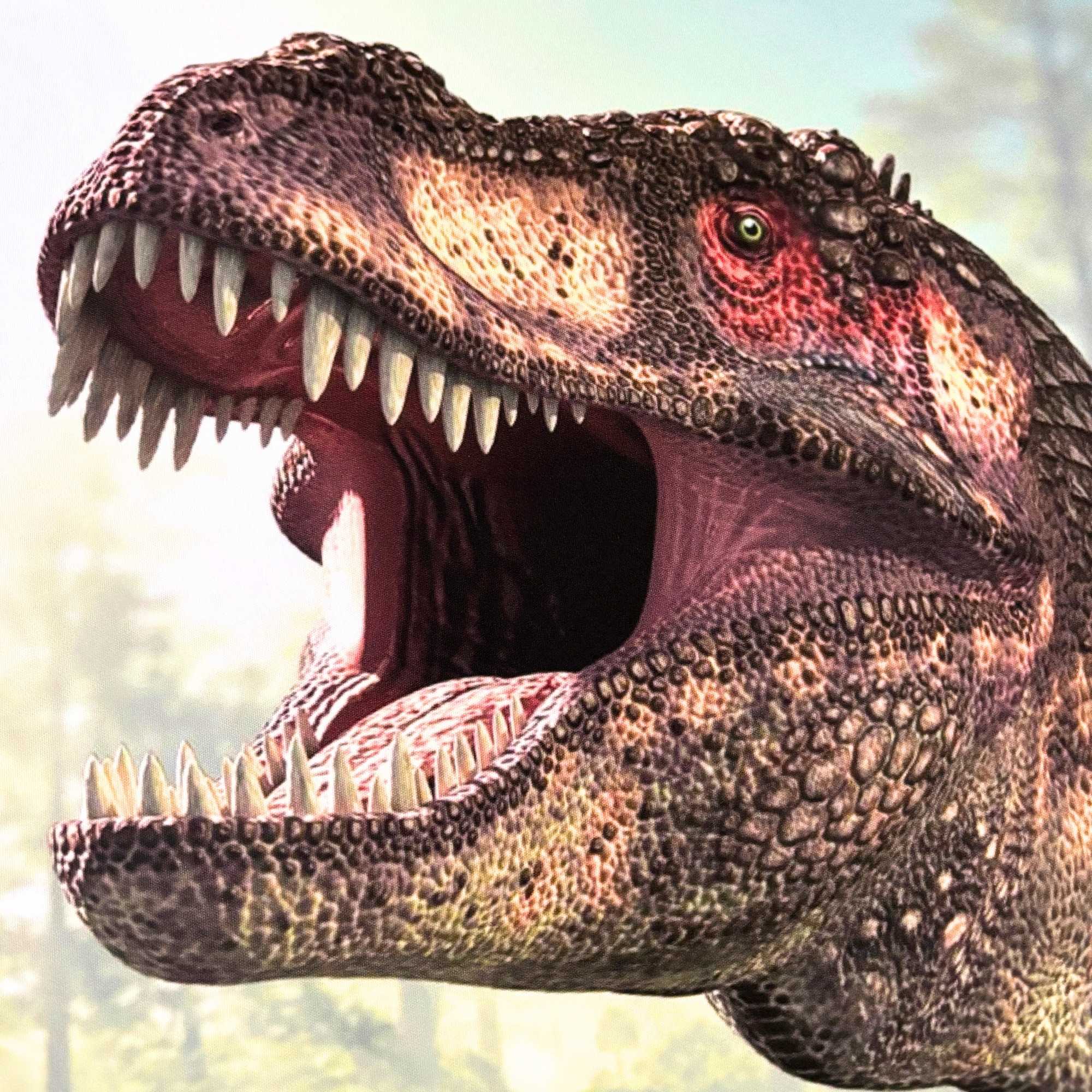 Textilná nálepka na stenu do detskej izby - T-Rex - detail